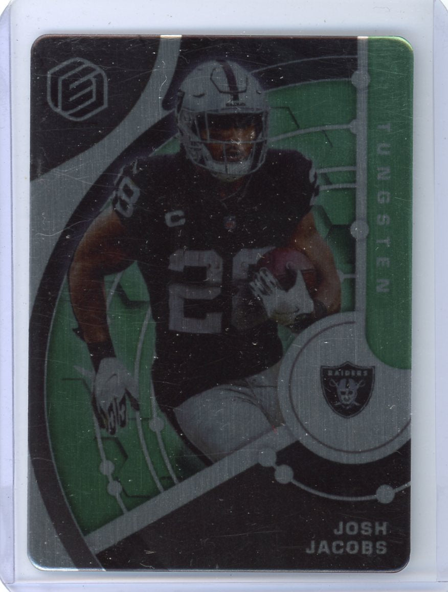 Josh Jacobs 2022 Panini Elements Metal Card Tungsten #'d 1/74