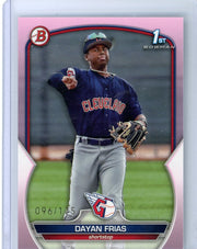 Dayan Frias 2023 Bowman Paper Prospects Pink #'d 096/175