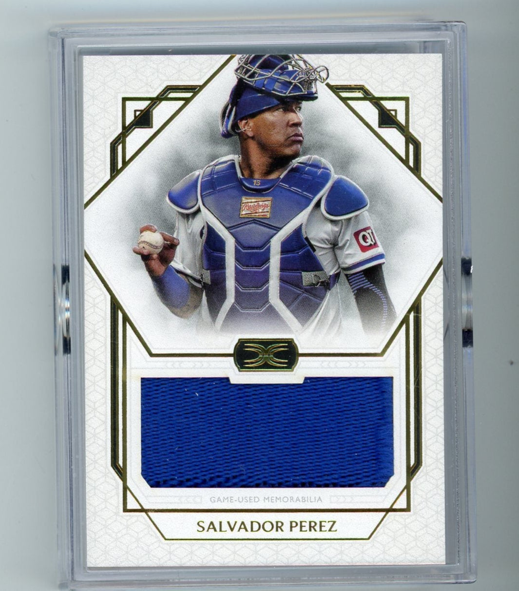 Salvador Perez 2024 Topps Definitive Collection Protectors at the Plate relic #'d 04/25