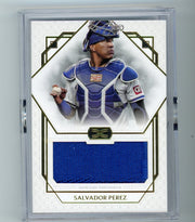 Salvador Perez 2024 Topps Definitive Collection Protectors at the Plate relic #'d 04/25