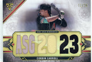 Corbin Carroll 2024 Topps Triple Threads game-used triple relic #'d 12/36