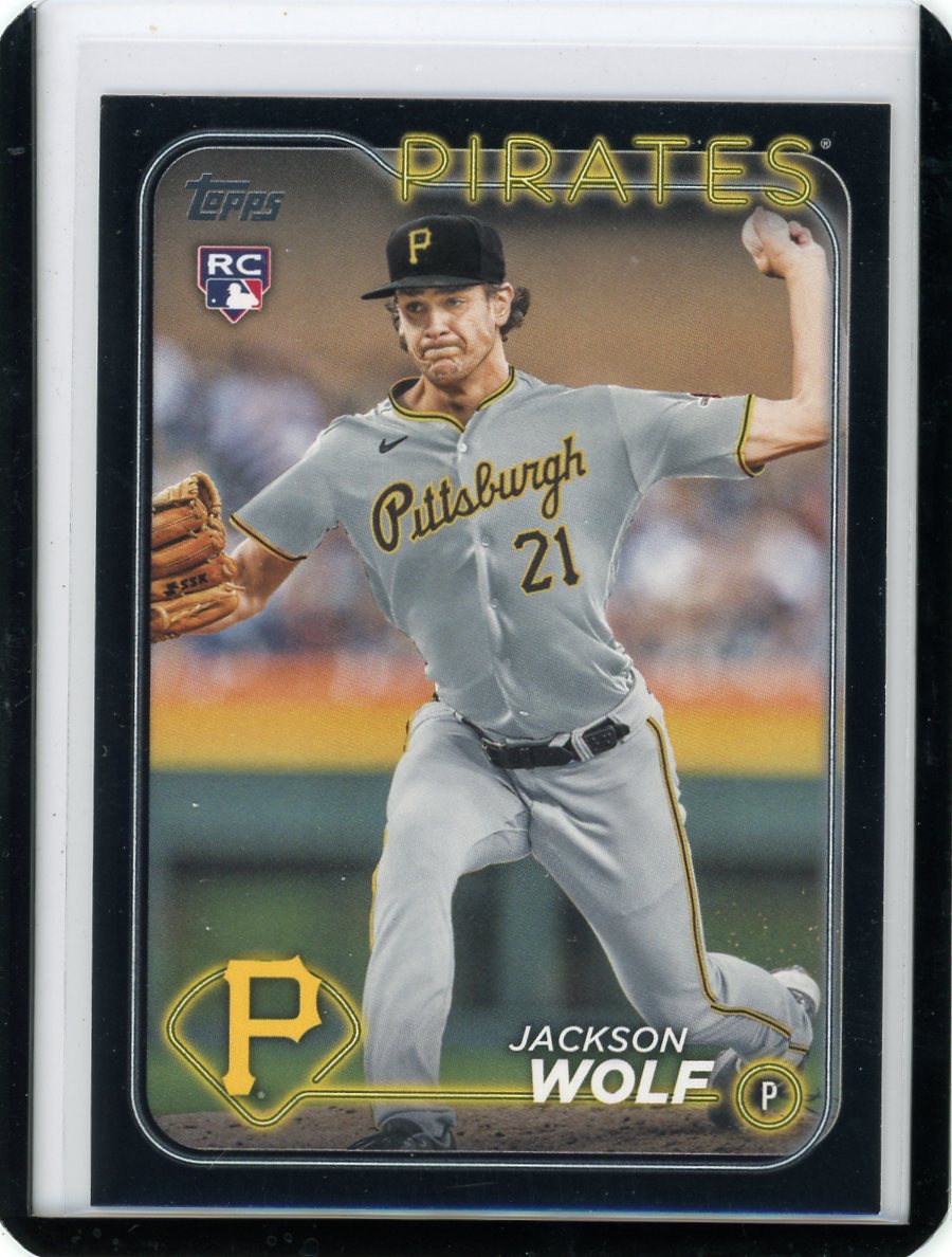 Jackson Wolf 2024 Topps black border rookie card #'d 65/73