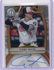 Coby Mayo 2025 Topps Tribute autograph rookie card gold #'d 75/75