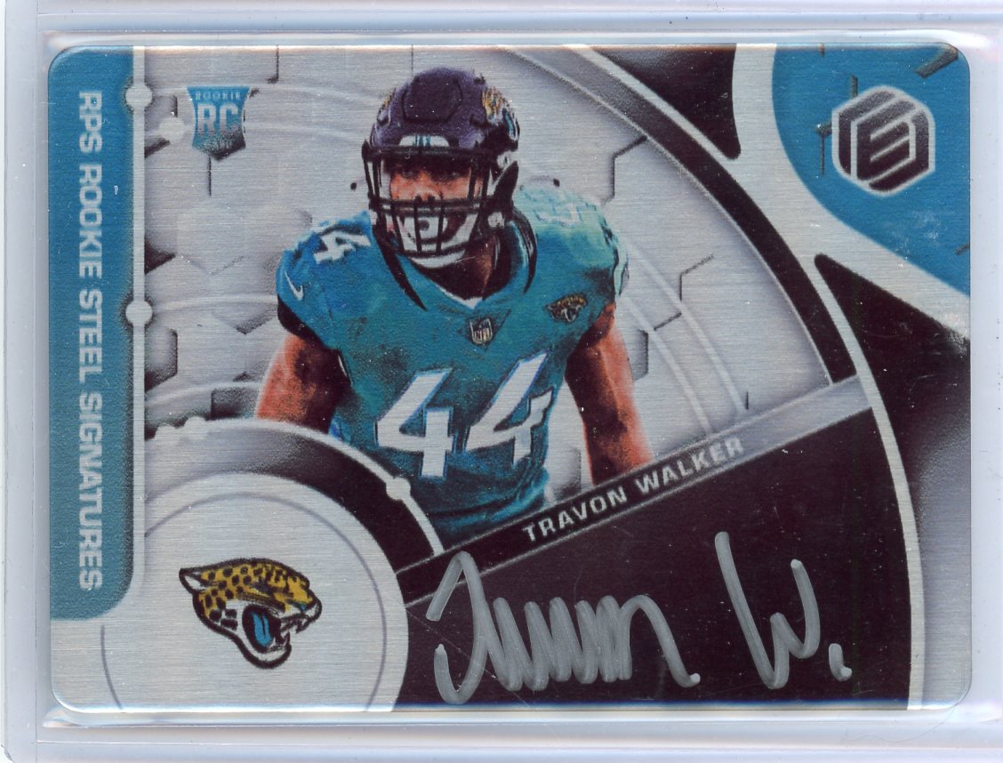 Travon Walker 2022 Panini Elements Metal Card Rookie Steel Signatures #'d 154/199
