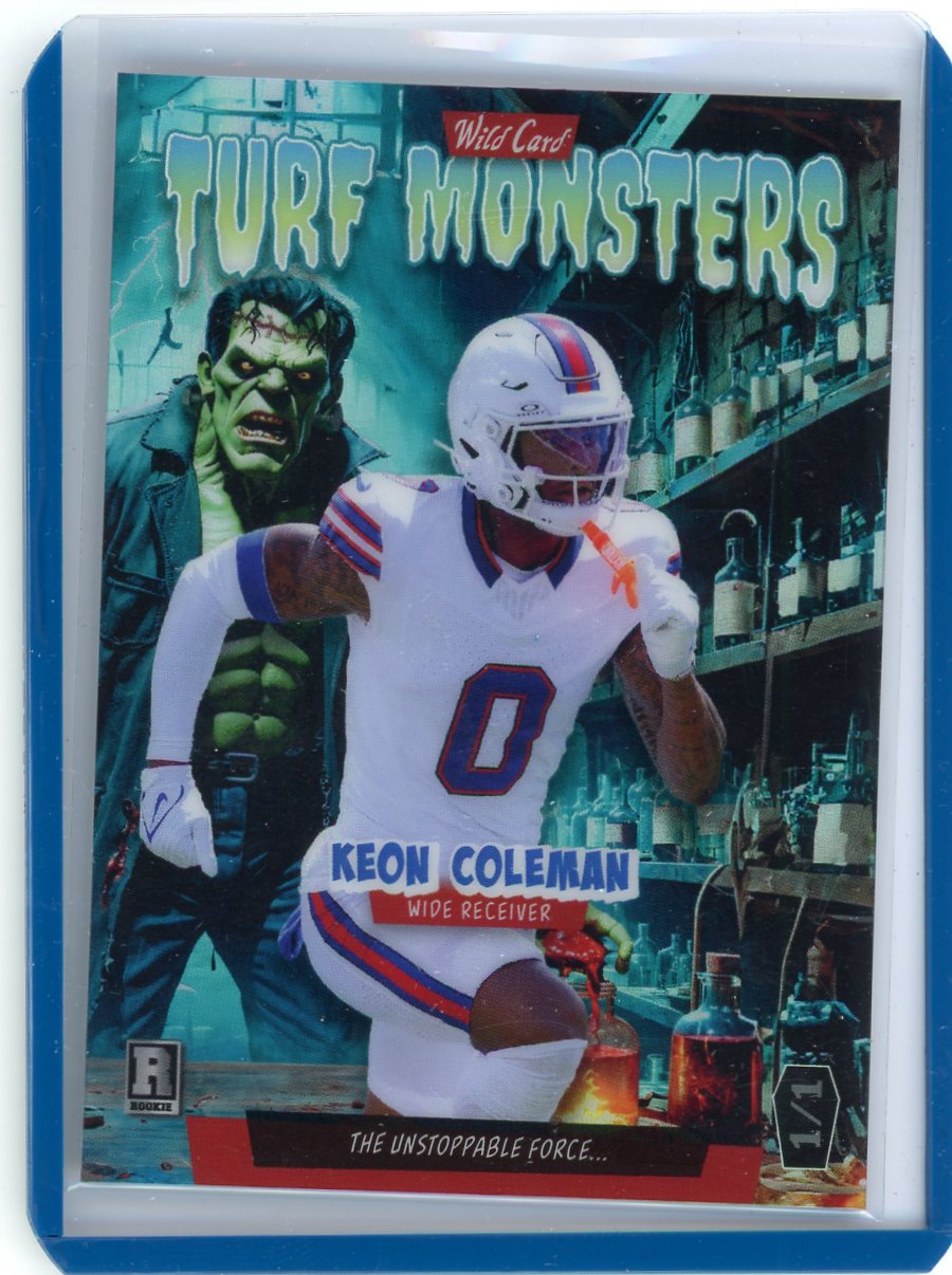 Keon Coleman 2024 Wild Card Turf Monsters rookie card #'d 1/1