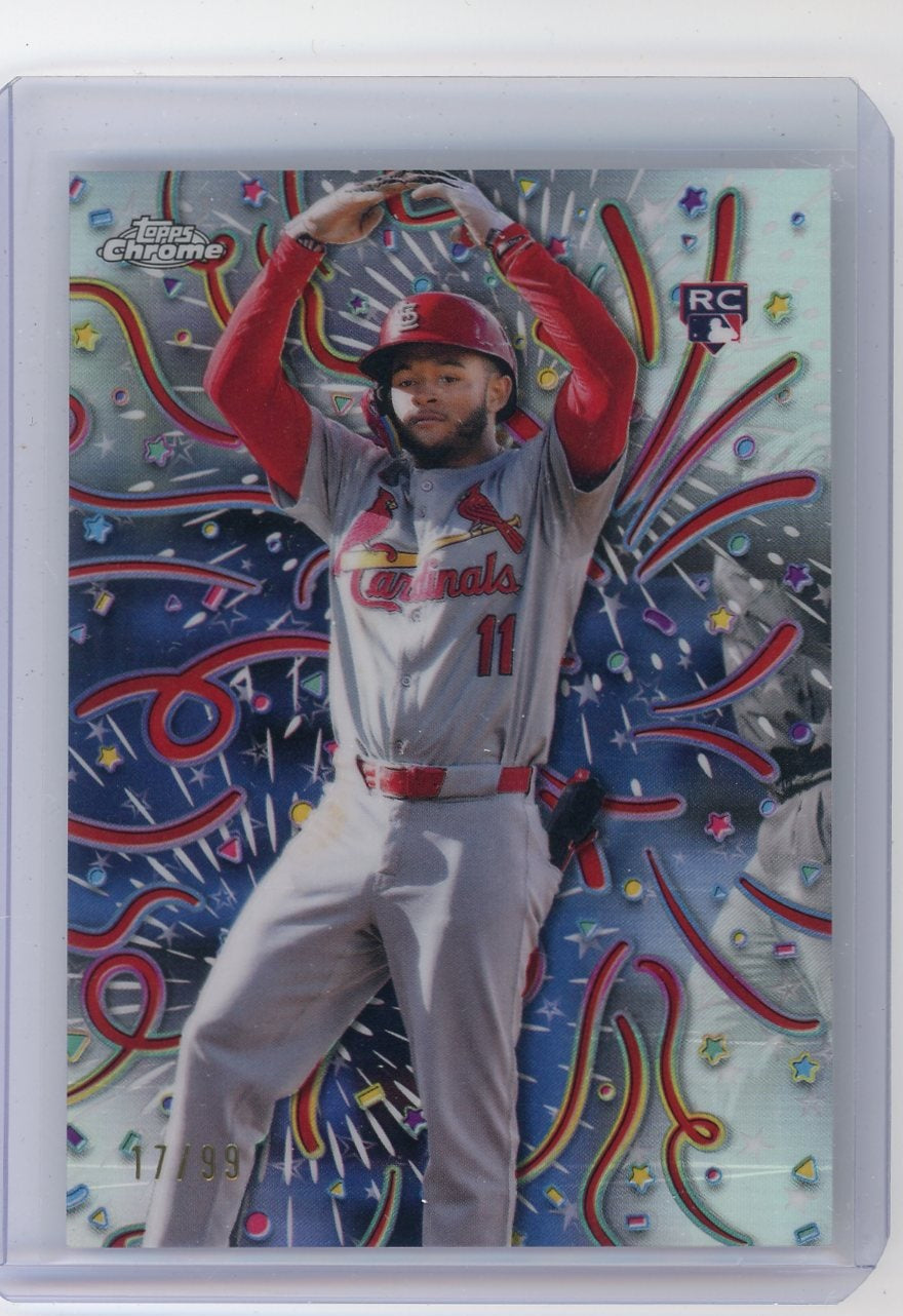 Victor Scott II 2024 Topps Chrome Update Celebracion rookie card #'d 17/99