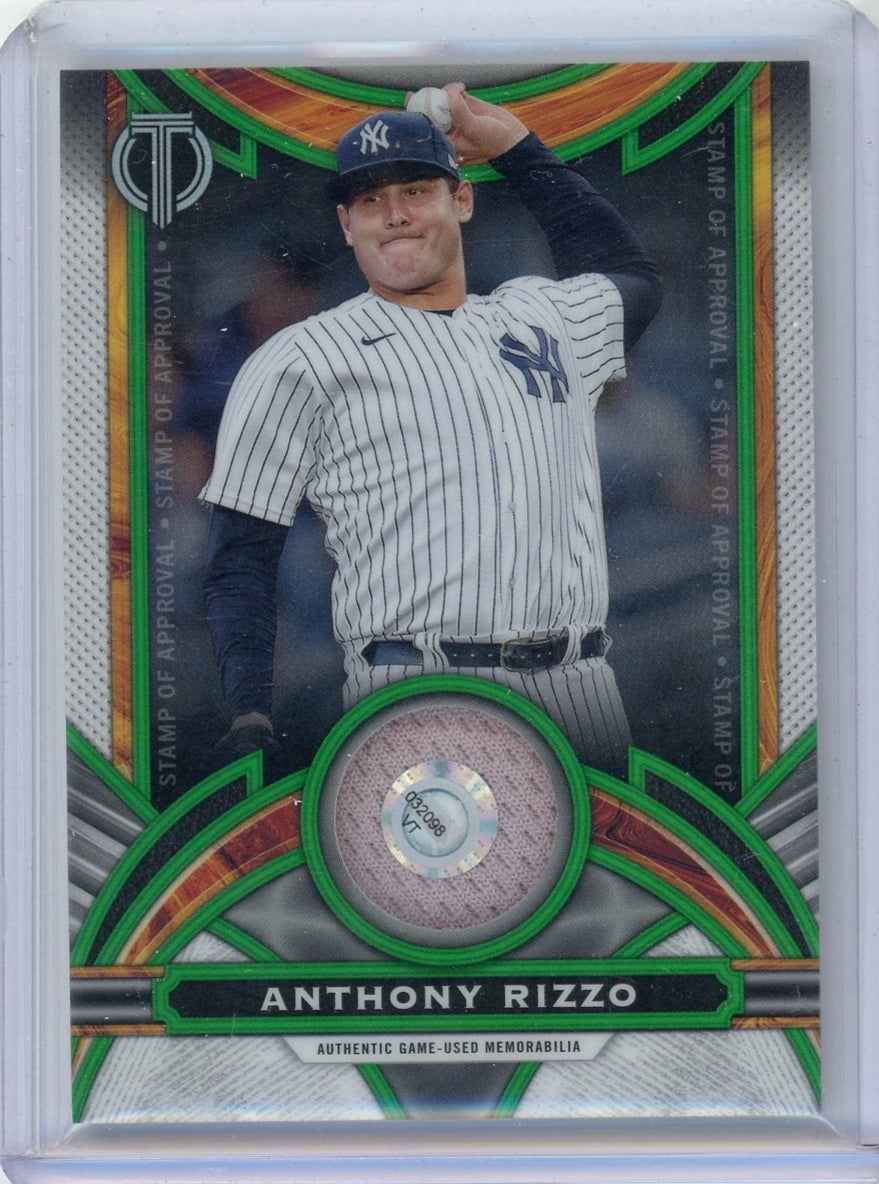 Anthony Rizzo 2023 Topps Tribute Stamp of Approval Game-Used Jersey Relic #'d 38/99