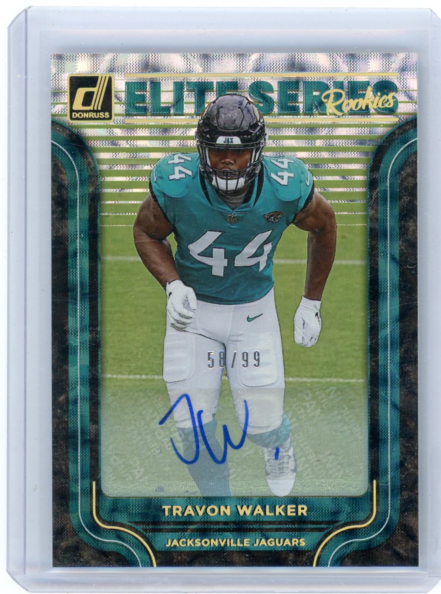 Travon Walker 2022 Panini Donruss Elite Series Rookies autograph rookie card #'d 58/99