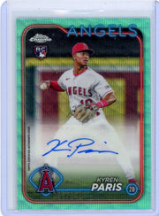Kyren Paris 2024 Topps Chrome Update aqua wave autograph rookie card #'d 133/199