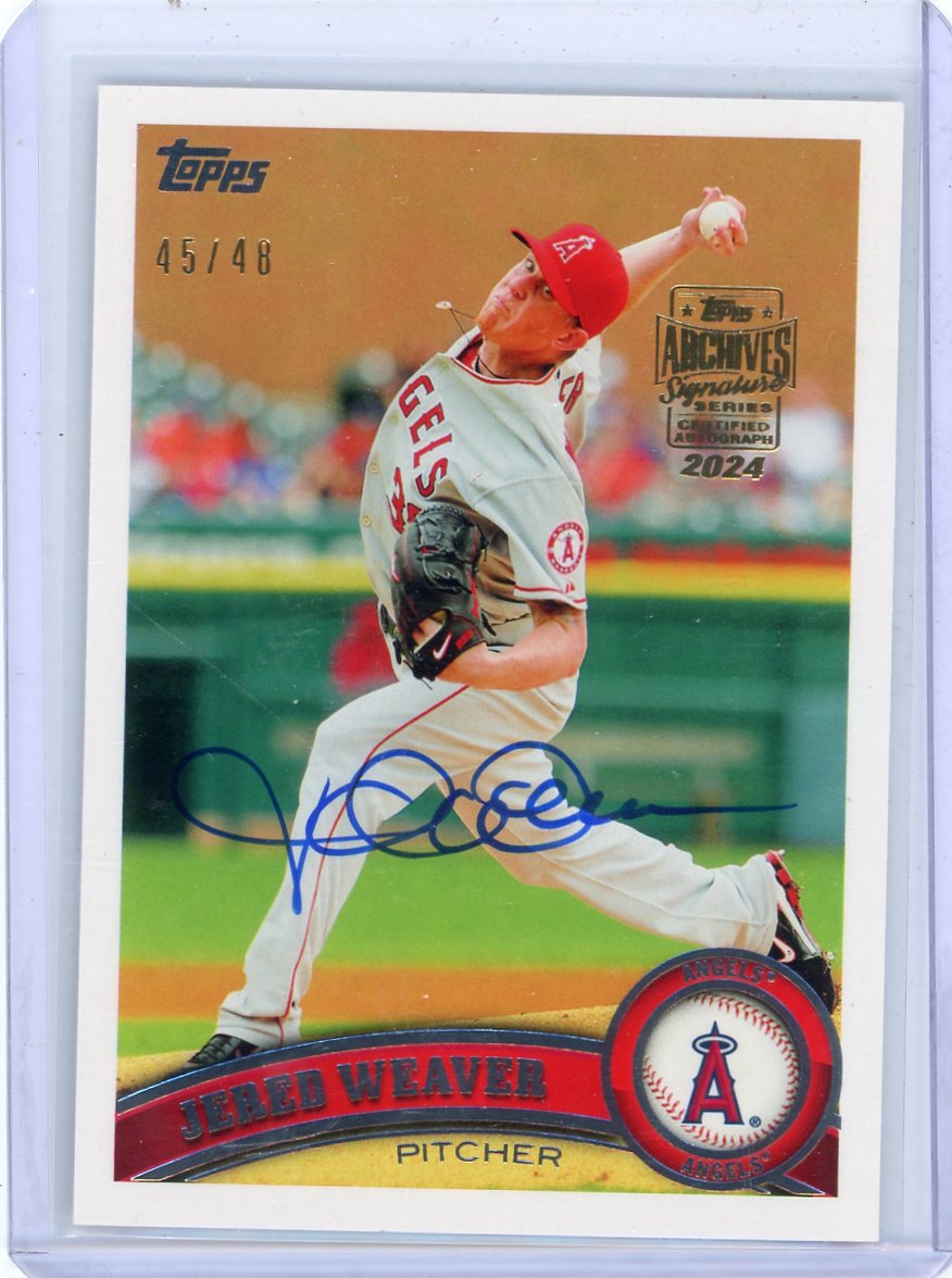 Jered Weaver 2024 Topps Archives Signature Series #'d 45/48