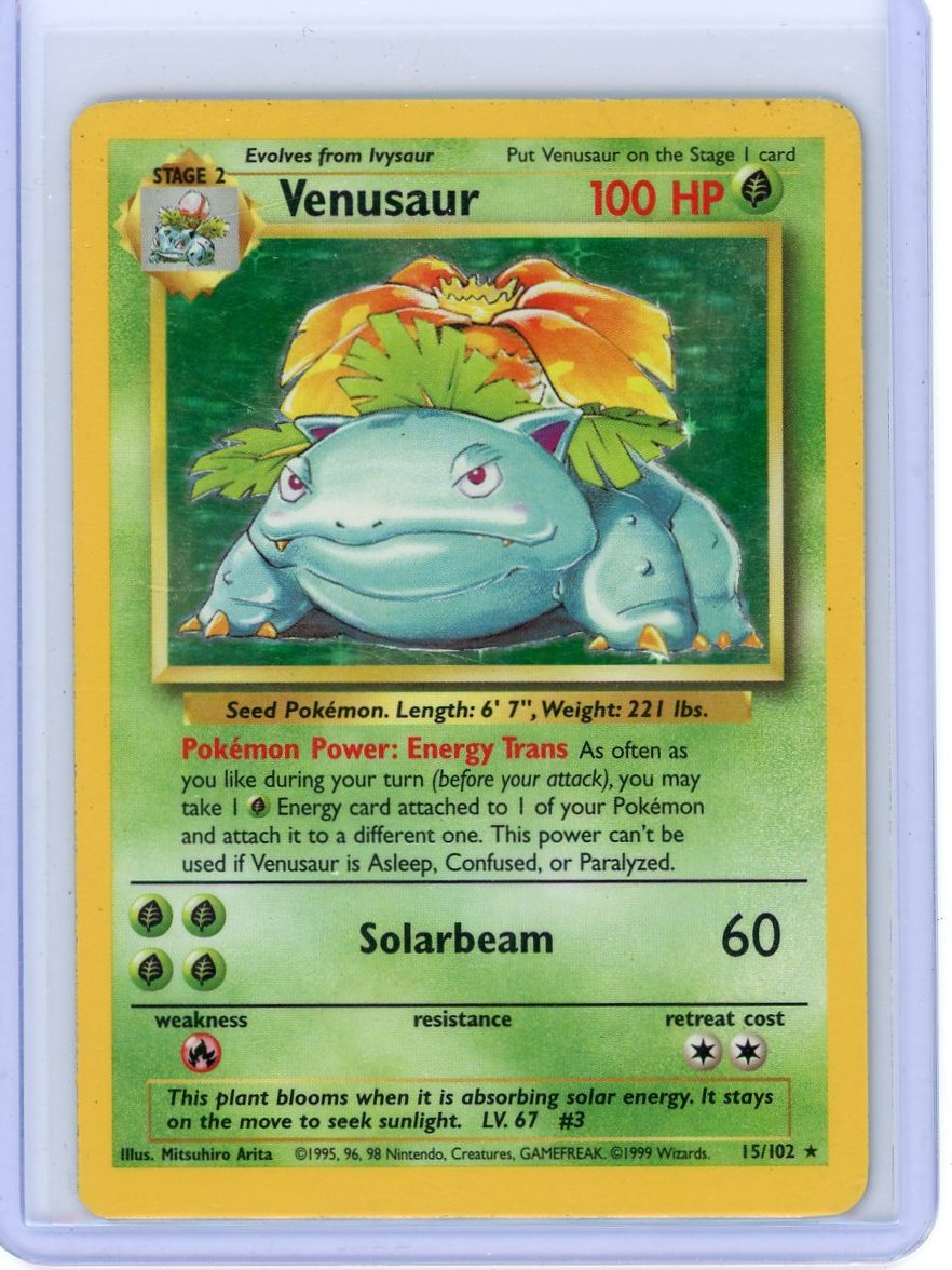 Venusaur Pokémon Base Set Holo #15/102