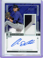 Chase Dollander 2024 Panini Impeccable Elegance autograph relic #'d 21/25