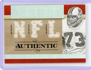 John Hannah 2007 Donruss Playoff LP Timeline auth. game-used triple jersey relic #'d 91/99