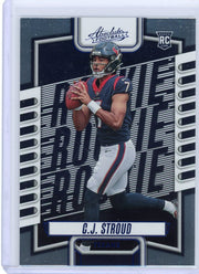CJ Stroud 2023 Panini Absolute blue foil rookie card