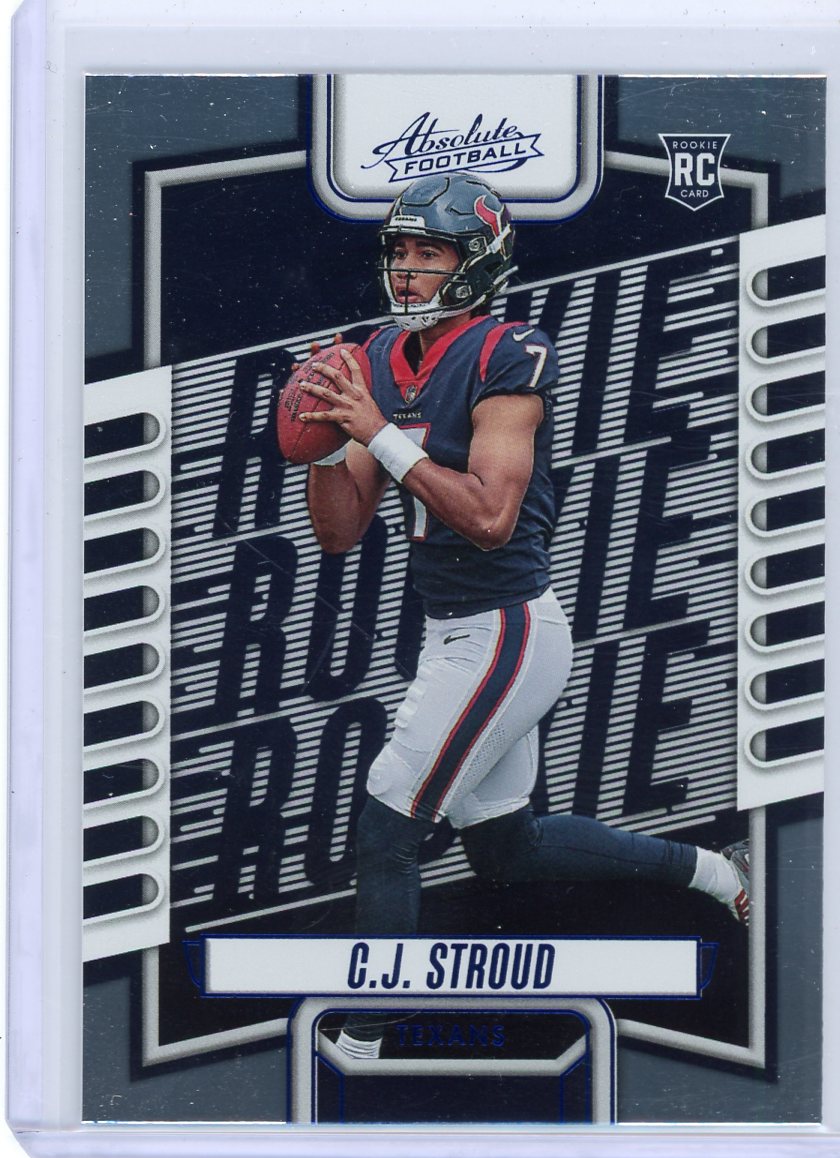 CJ Stroud 2023 Panini Absolute blue foil rookie card