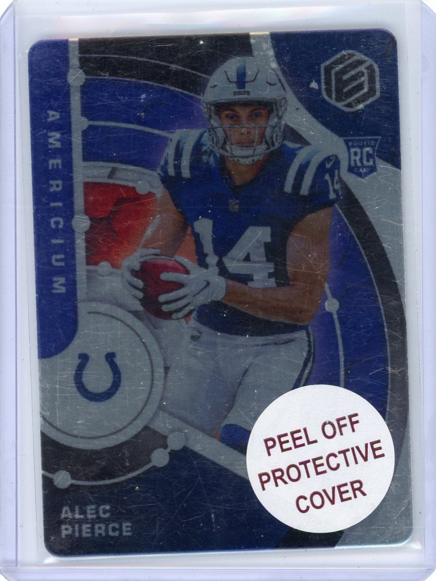 Alec Pierce 2022 Panini Elements Americium Metal Card W/ Protective Cover rookie card #'d 55/95
