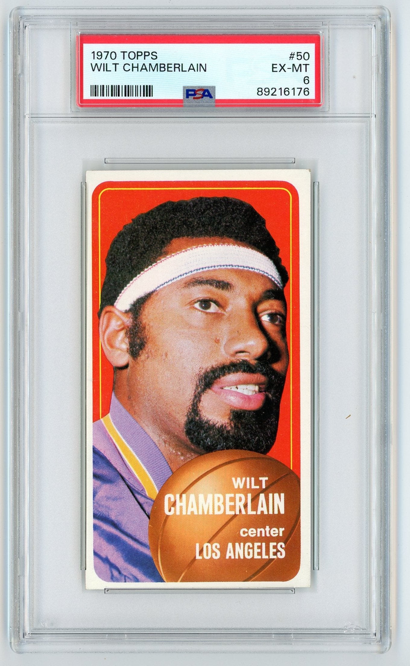Wilt Chamberlain 1970 Topps #50 PSA 6