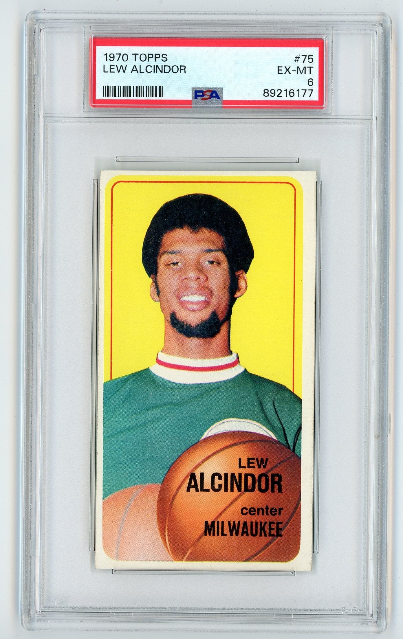 Lew Alcindor 1970 Topps #75 PSA 6