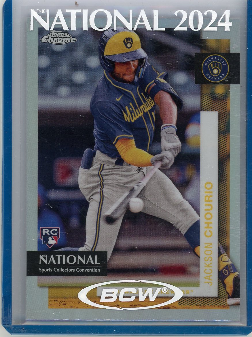 Jackson Chourio 2024 Topps Chrome National Sports Card Convention ref. rookie card