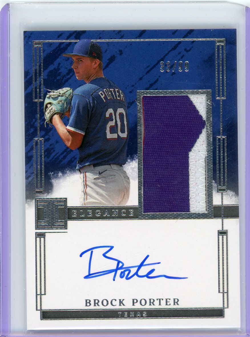 Brock Porter 2024 Panini Impeccable Elegance autograph relic #'d 33/99