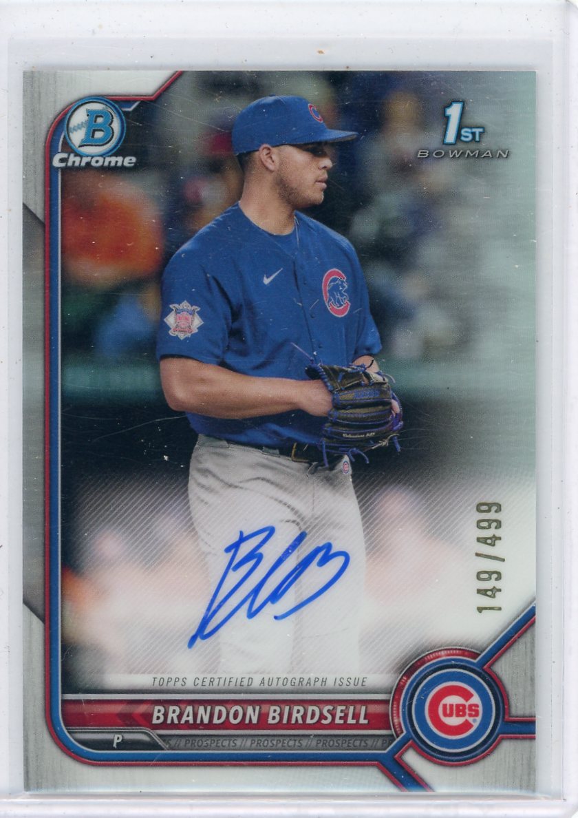 Brandon Birdsell 2022 1st Bowman Chrome Draft autograph refractor #'d 149/499