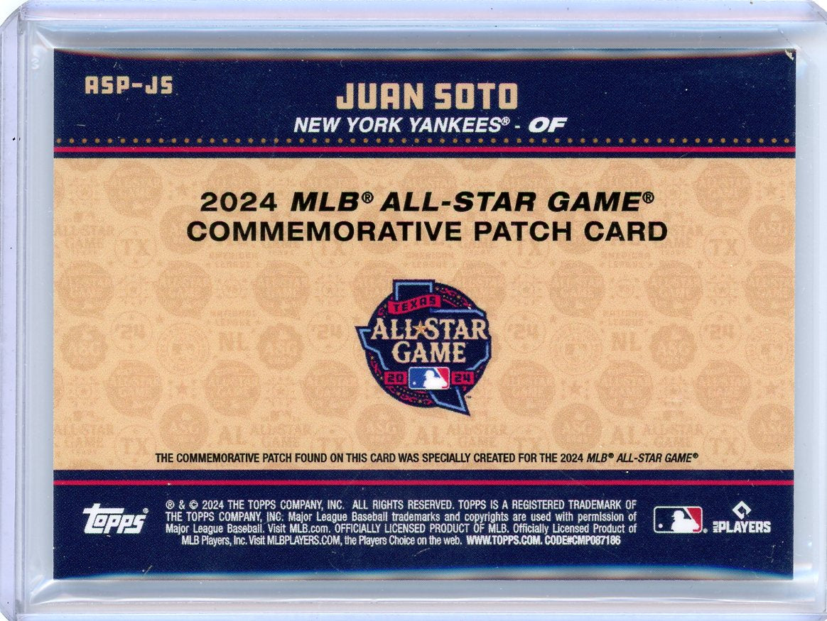 Juan Soto 2024 Topps ASG Patch #'d /100