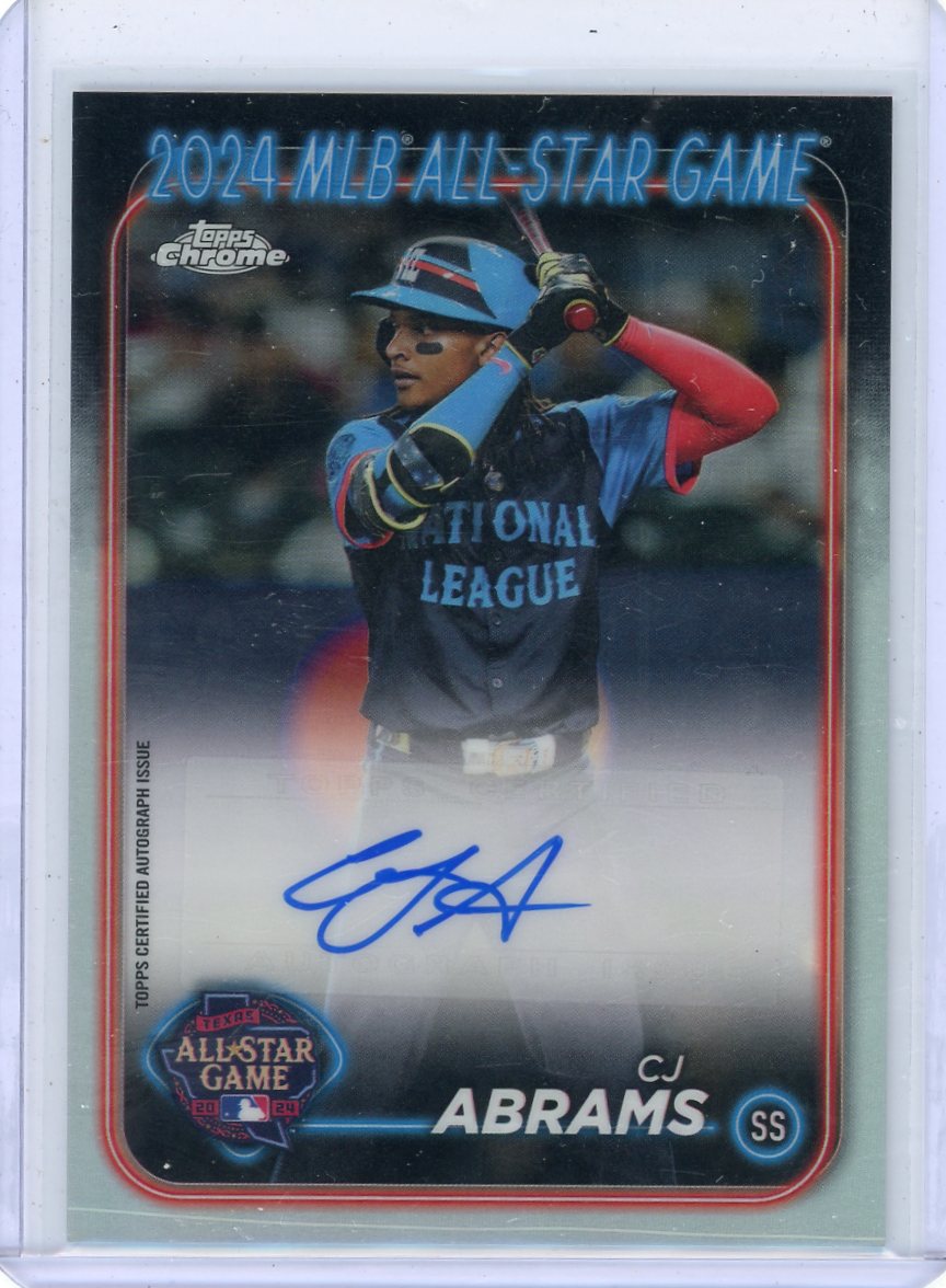 CJ Abrams 2024 Topps Chrome Update All Star Game Autograph