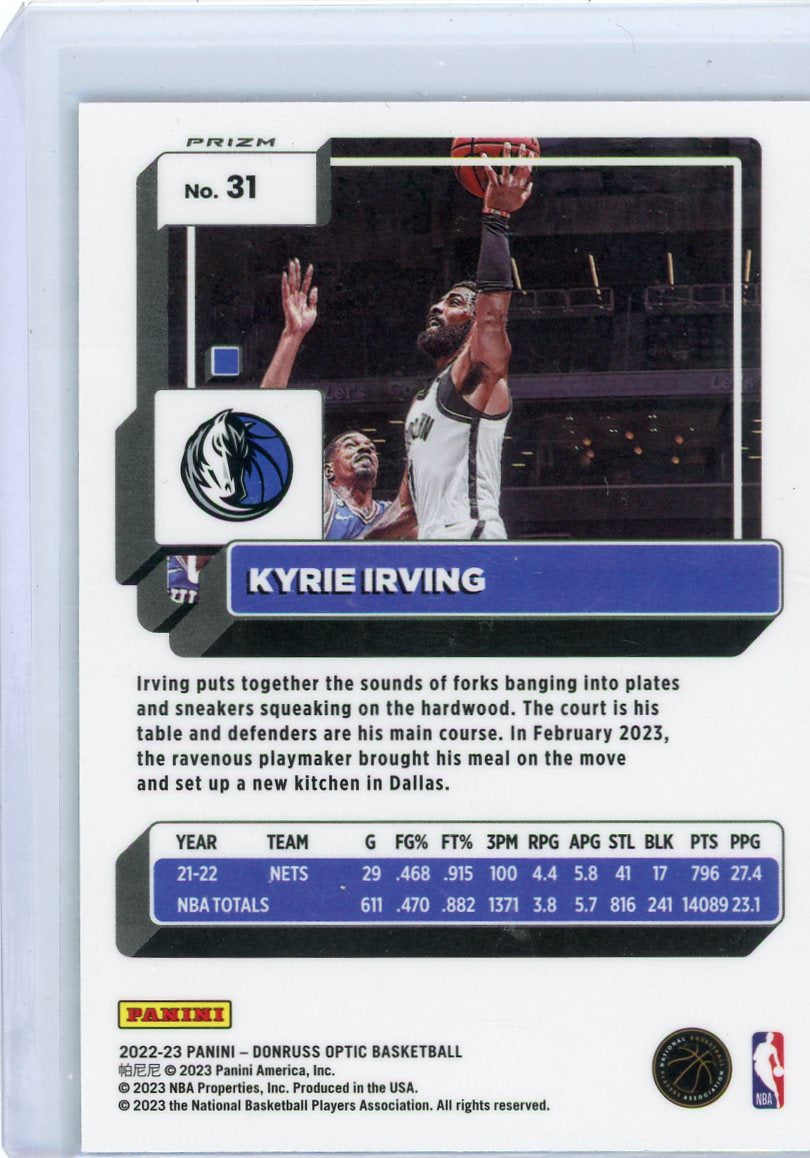 Kyrie Irving 2022 Panini Donruss Optic Choice Dragon Scale
