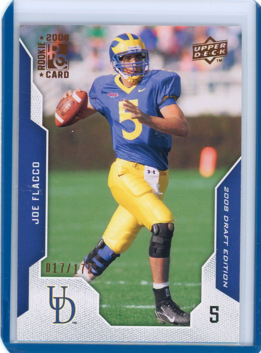 Joe Flacco 2008 Upper Deck NFL Draft Edition rookie card #'d 017/175
