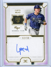 Curtis Mead 2024 Topps Definitive Collection Rookie Autograph #'d 02/10