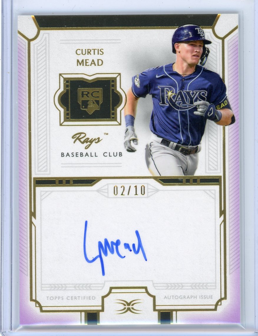 Curtis Mead 2024 Topps Definitive Collection Rookie Autograph #'d 02/10
