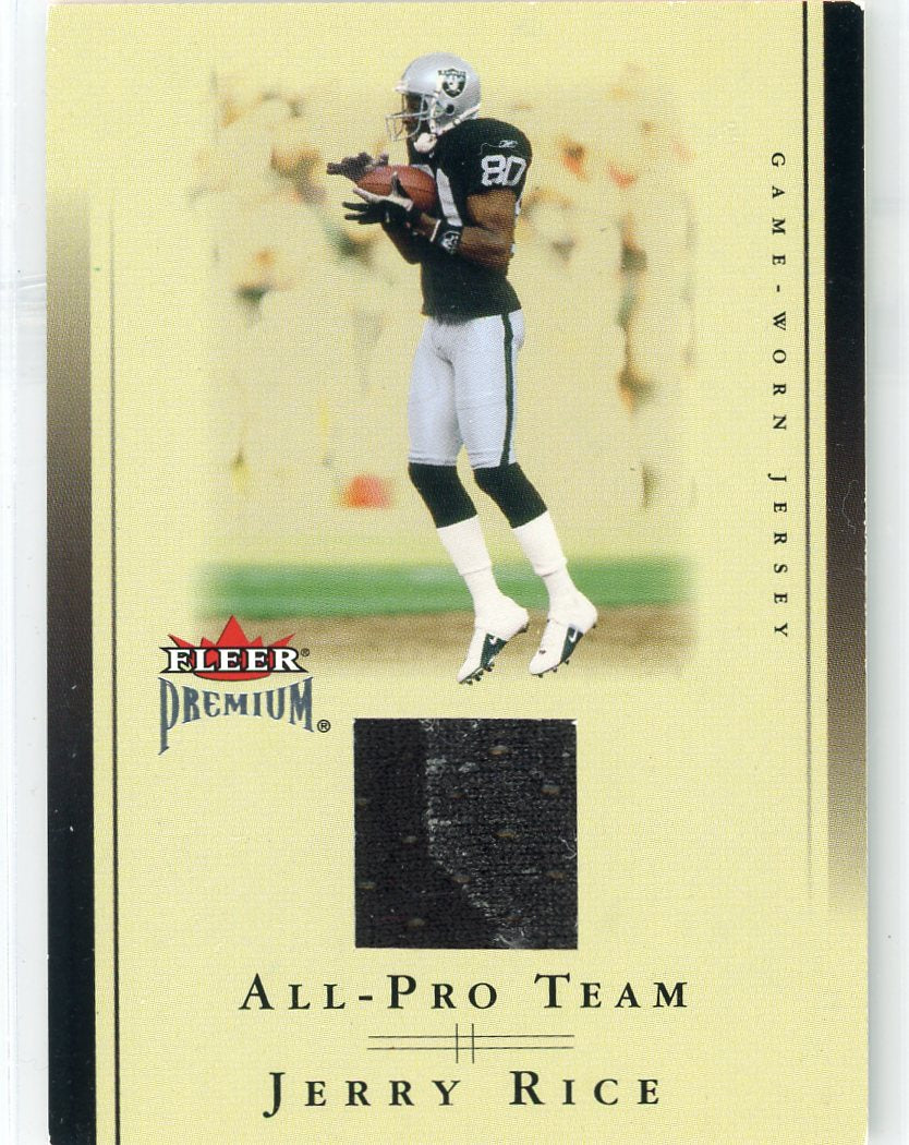Jerry Rice 2002 Fleer Premium All-Pro game-worn jersey relic
