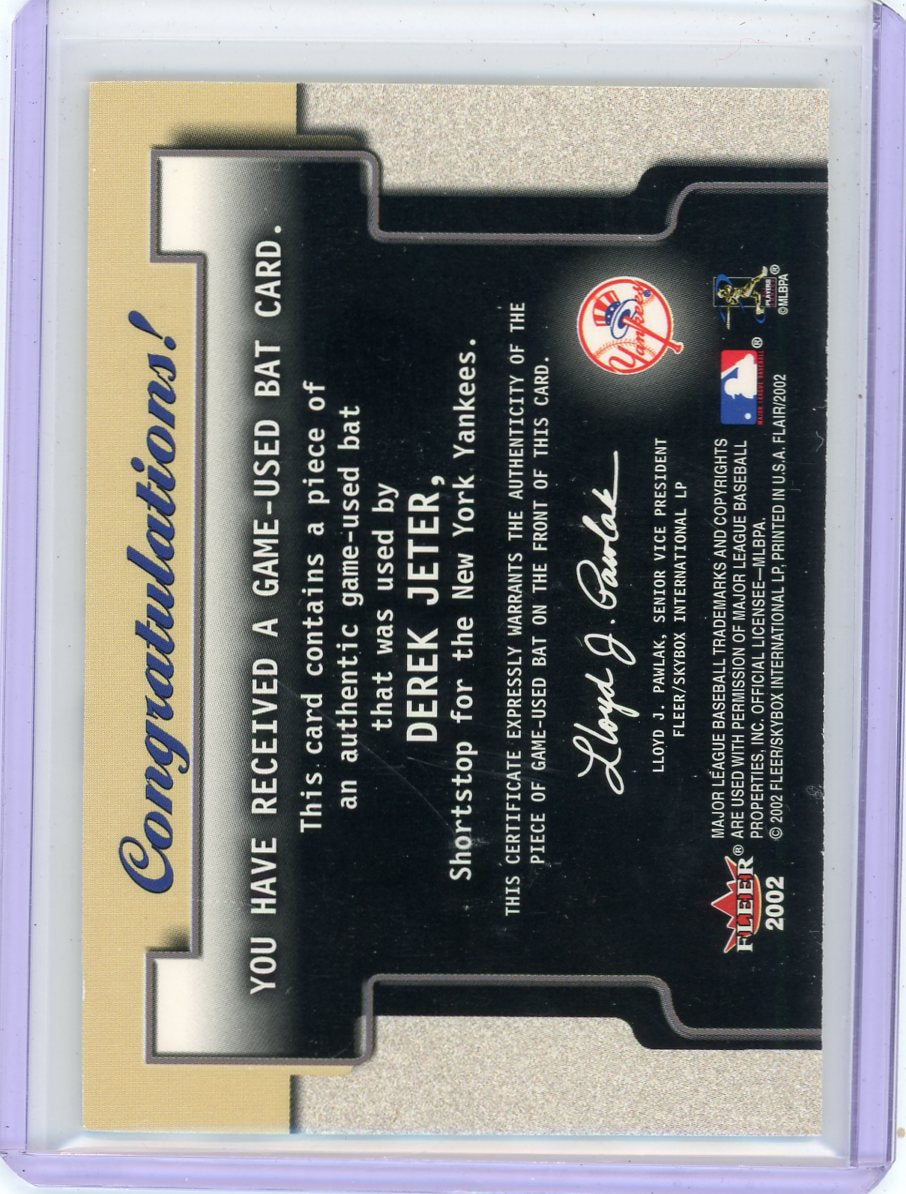 Derek Jeter 2002 Fleer Power Tools game-used bat relic