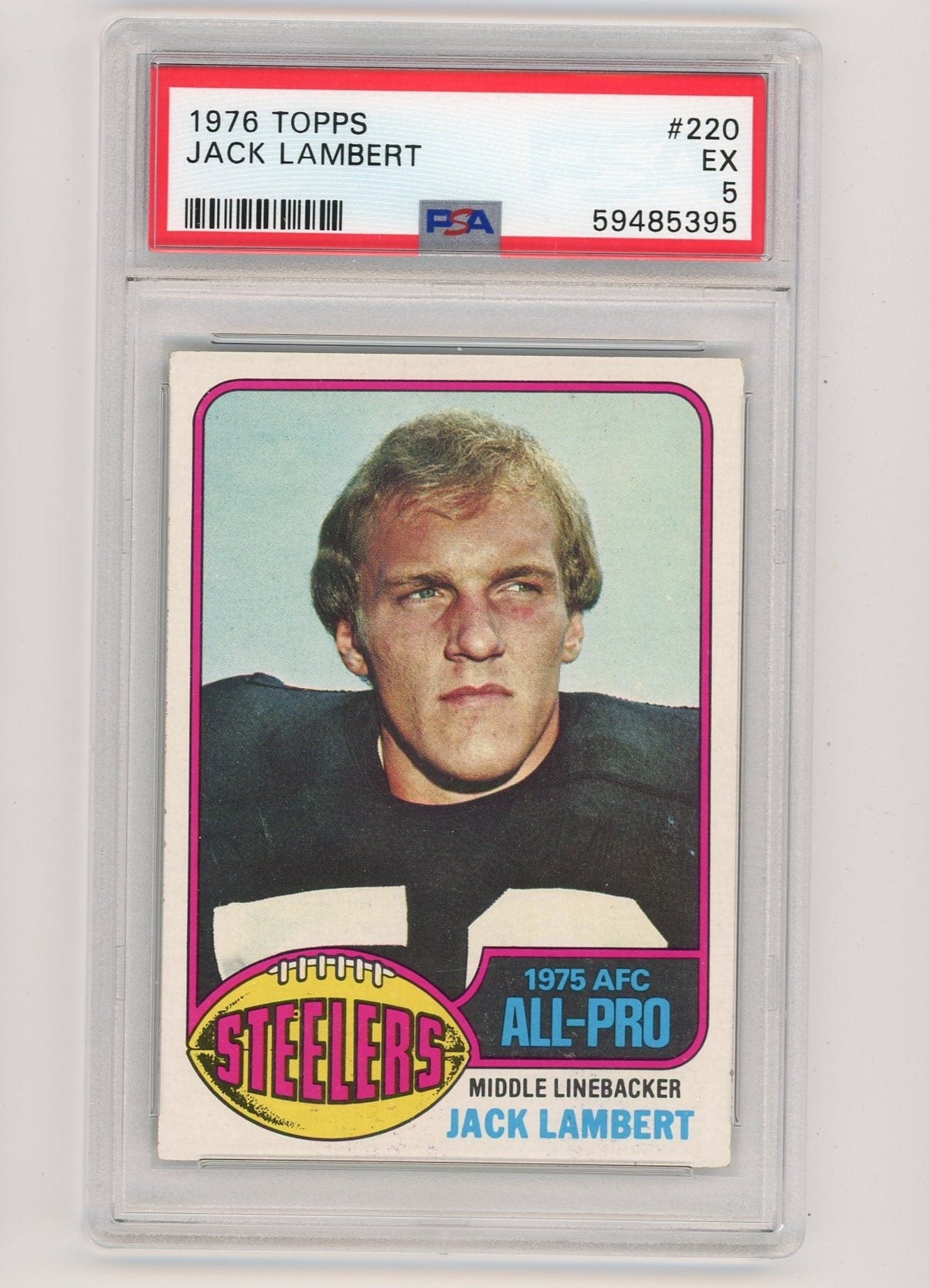 Jack Lambert 1976 Topps #220 PSA 5