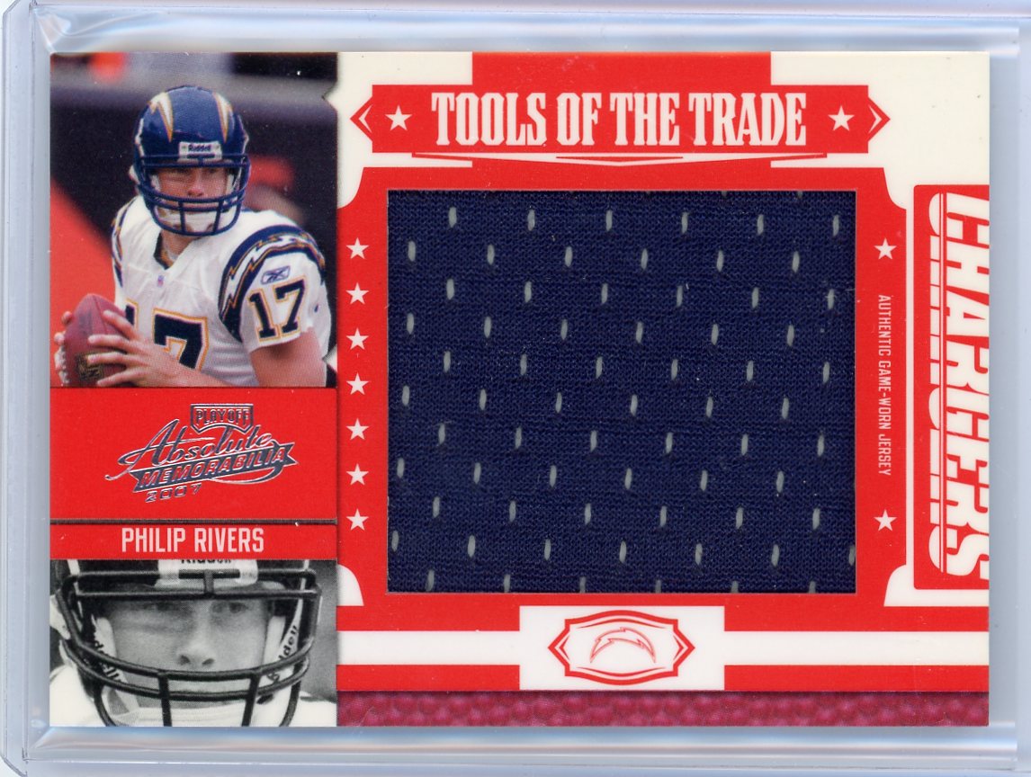Philip Rivers 2007 Donruss Playoff LP Tools of the Trade jumbo relic #'d 02/50