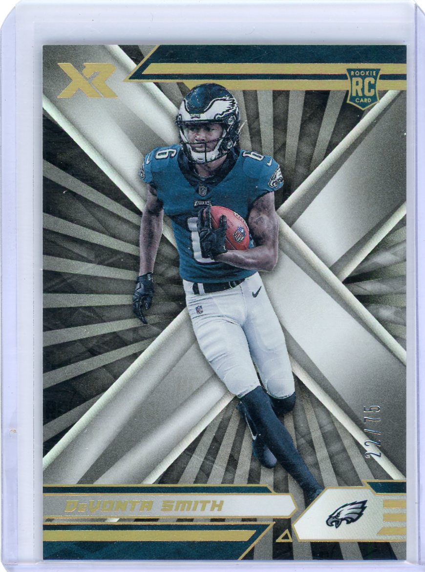 DeVonta Smith 2021 Panini XR foil rookie card #'d 22/75