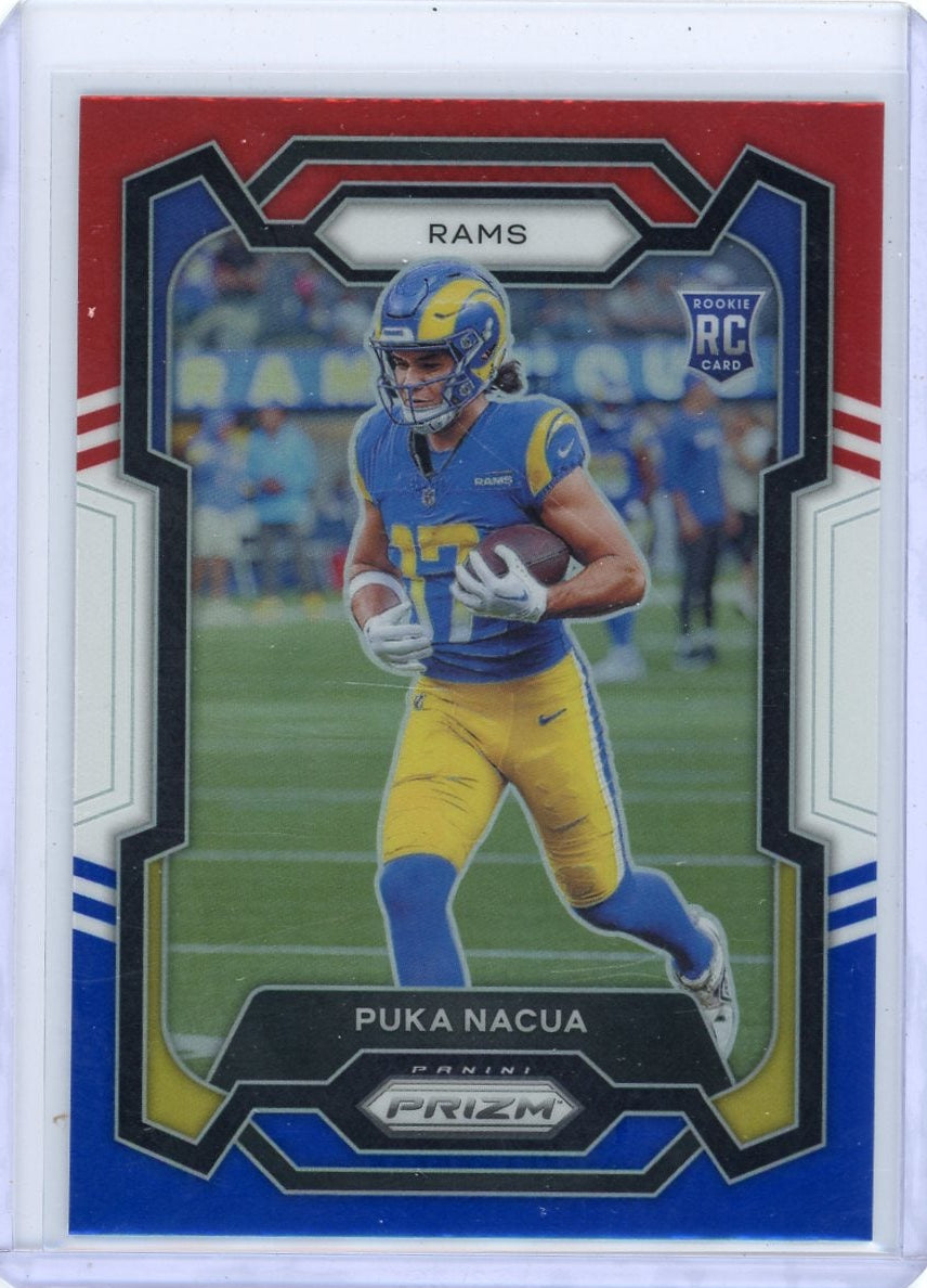 Puka Nacua 2023 Panini Prizm Red White & Blue Rookie