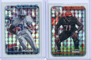 Amarius Mims Herman Moore 2024 Topps Chrome White Geometric ref. 2-card lot #'d /15