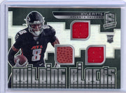 Kyle Pitts 2021 Panini Spectra Building Blocks triple jersey/ball relic rookie card #'d 14/99