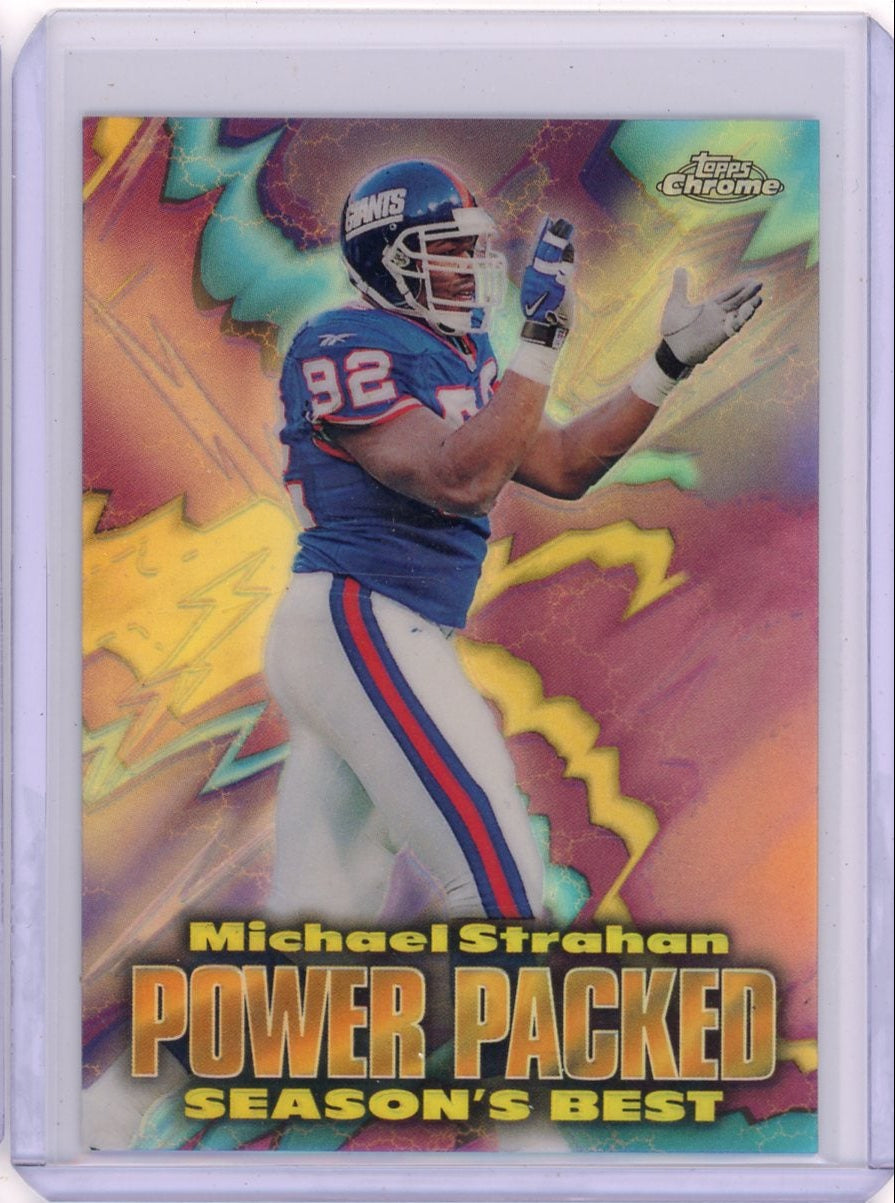 Michael Strahan 1999 Topps Chrome Power Packed refractor