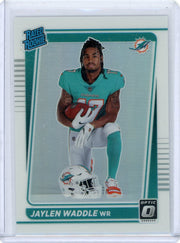 Jaylen Waddle 2021 Panini Donruss Optic silver holo variation rookie card