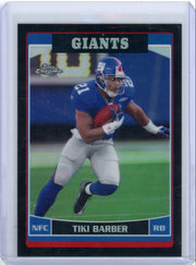 Tiki Barber 2006 Topps Chrome black refractor #'d 104/199