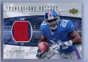 Tiki Barber 2004 Upper Deck Foundations Patches jersey relic #'d 18/50