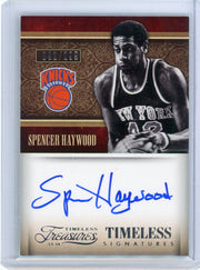 Spencer Haywood 2013-14 Panini Timeless Treasures Autograph #'d 92/299