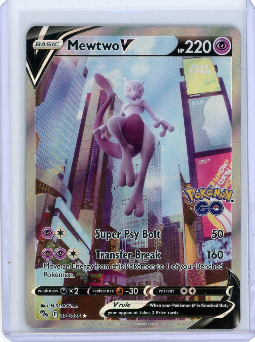 Mewtwo V Pokémon Go Alternate Full-Art #072/078