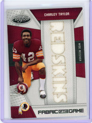 Charley Taylor 2010 Panini Certified Fabric of the Game "Redskins" jersey relic #'d 20/25