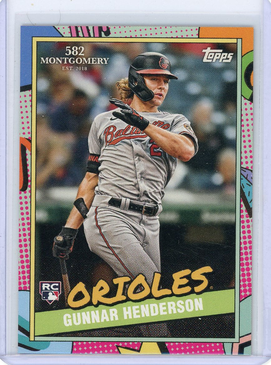 Gunnar Henderson 2023 Topps 582 Montgomery rookie card