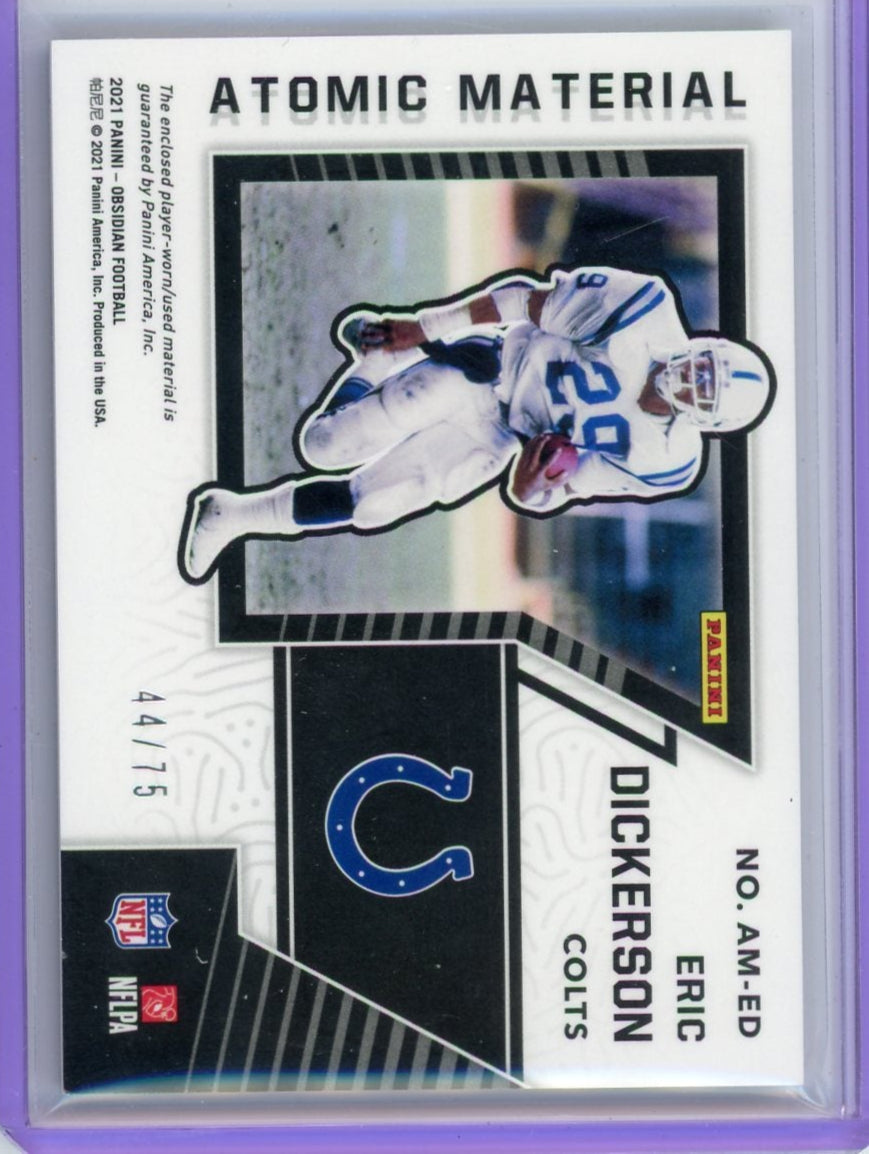 Eric Dickerson 2021 Panini Obsidian Atomic Patch #'d 44/75