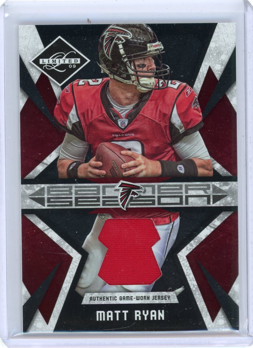 Matt Ryan 2009 Panini Limited Banner Season auth. game-used jersey relic #'d 44/50