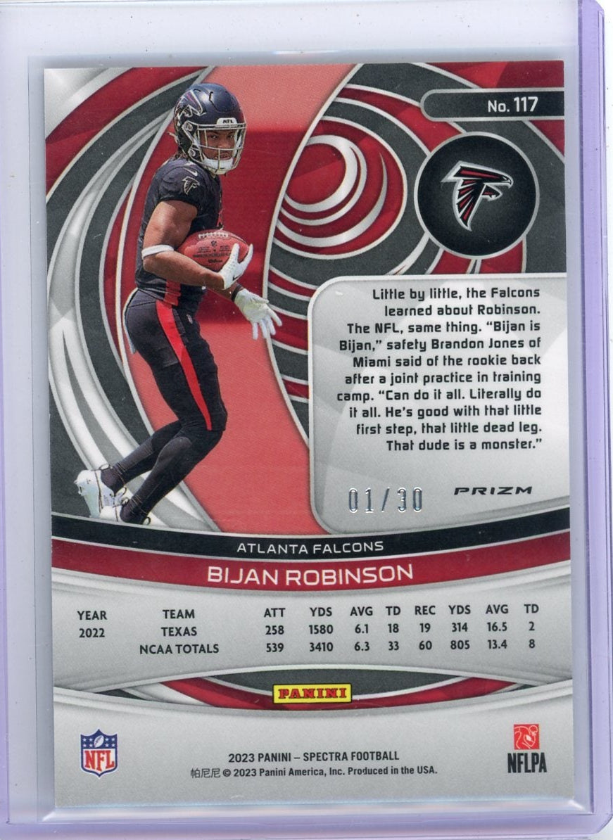 Bijan Robinson 2023 Panini Spectra Spectris Rookie #'d 01/30
